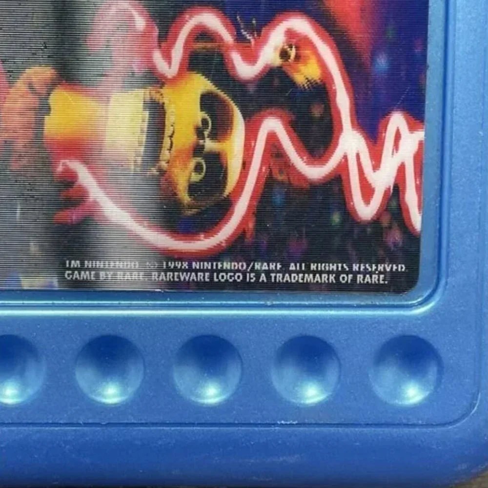 1998 Banjo-Kazooie 64 NINTENDO PENCIL CASE NEWELL RARE 3D HOLOGRAM RAREWARE Blue
